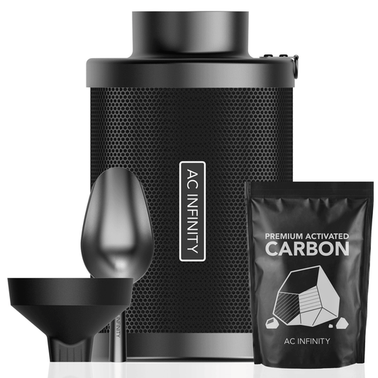 AC Infinity Refillable Carbon Filter Kit, with Charcoal Refill, 4-Inch AC-RCF4 Climate Control