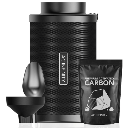 AC Infinity Refillable Carbon Filter Kit, with Charcoal Refill, 6-Inch AC-RCF6 Climate Control