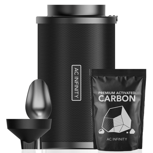 AC Infinity Refillable Carbon Filter Kit, with Charcoal Refill, 8-Inch AC-RCF8 Climate Control