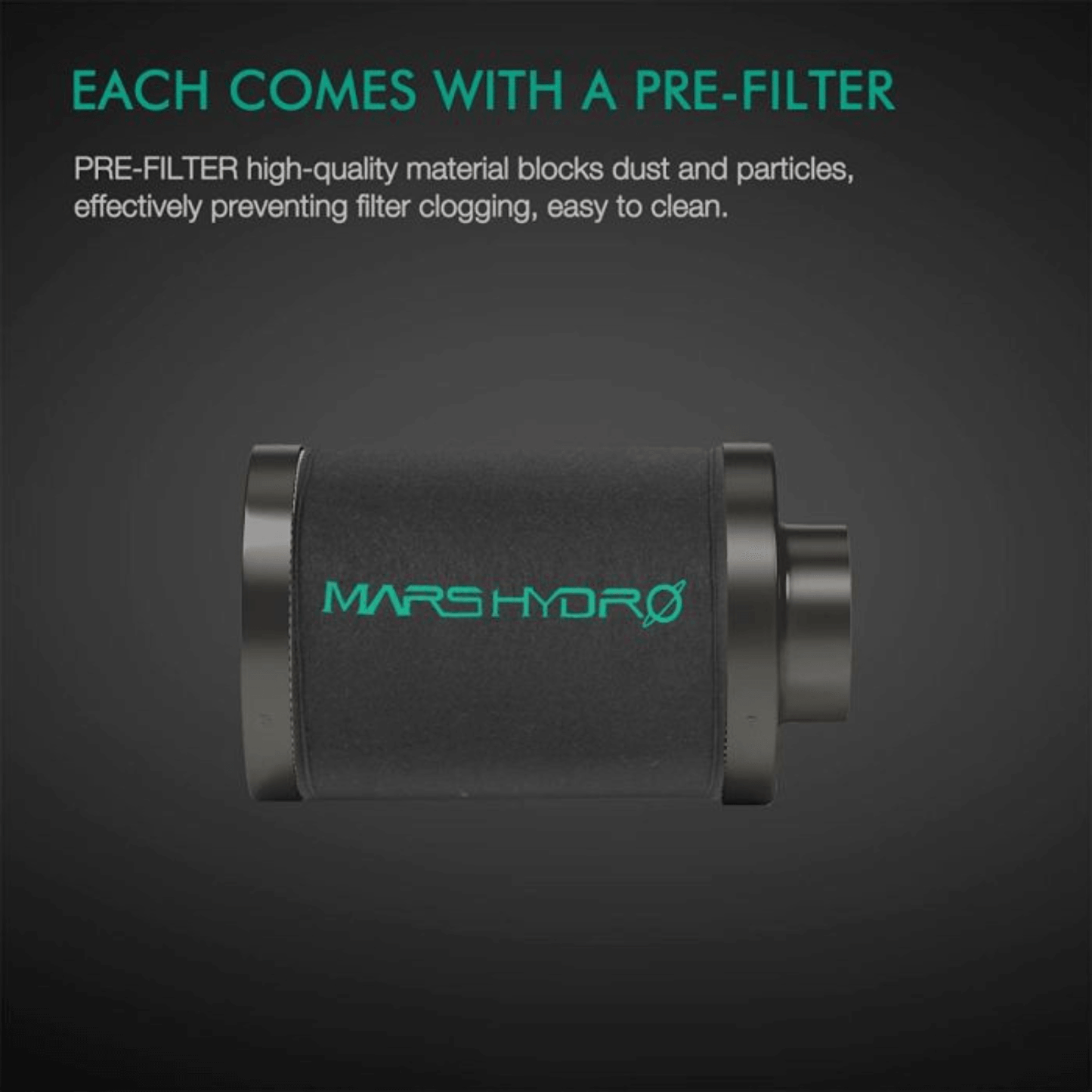 Mars Hydro 4" Inline Air Carbon Filter | MH-4Carbonfilter | Grow Tents Depot | Climate Control |