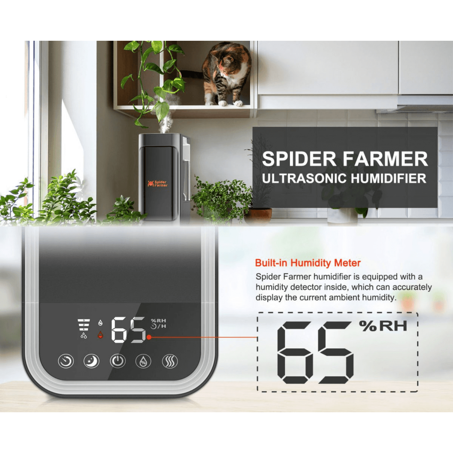 Spider Farmer Cool Mist Humidifier | SPIDER-SF-Humidifier-C | Grow Tents Depot | Climate Control |