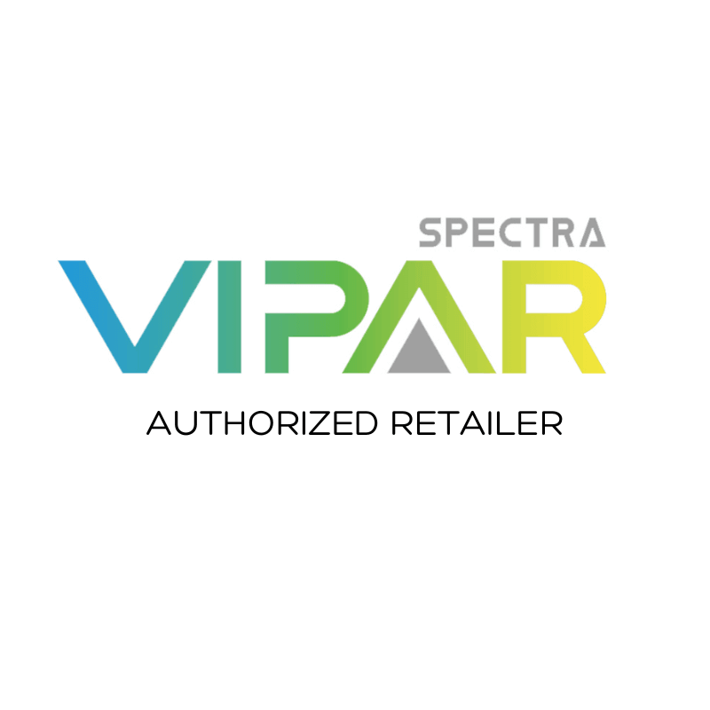 ViparSpectra Authorized Retailer Logo in Green, Blue, and Yellow