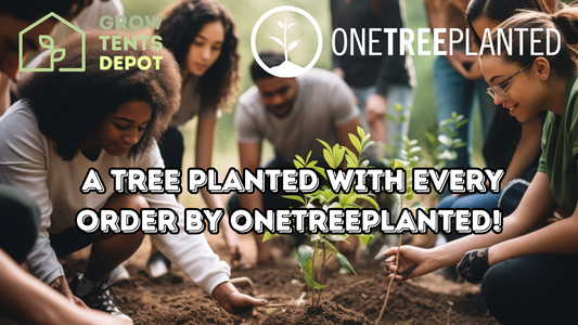 A Tree Planted with Every Order by OneTreePlanted! | Grow Tents Depot | Hey there! We've got some exciting news at Grow Tents Depot that's all about going greener. We're teaming up with OneTreePlanted, and now, every purchase you make means we plant a tre
