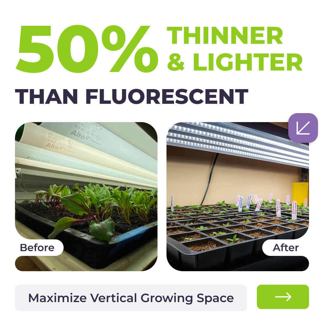 Active Grow T5 HO 2.0 4FT 4 Lamp LED Grow Light (216W Eqv.) - Red Bloom Pro Spectrum