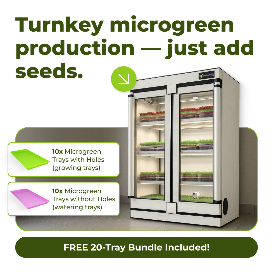 Active Grow Microgreens & Herbs 3-Tier Walden White LED Grow Tent Kit