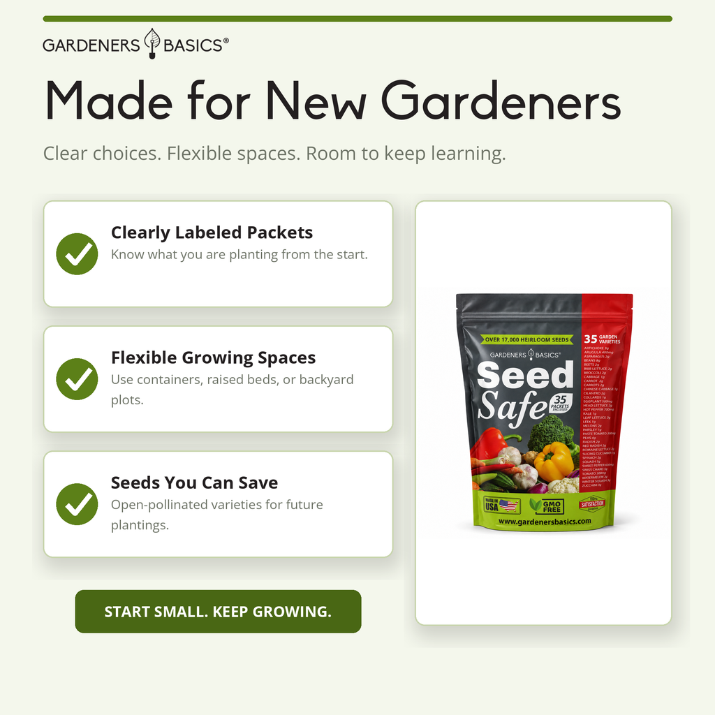 Gardeners Basics Seed Safe Survival Seed Kit - 35 Variety Pack