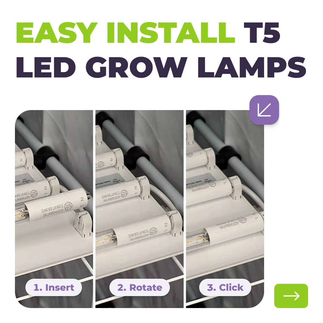 Active Grow T5 HO 2.0 4FT 4 Lamp LED Grow Light (216W Eqv.) - Red Bloom Pro Spectrum