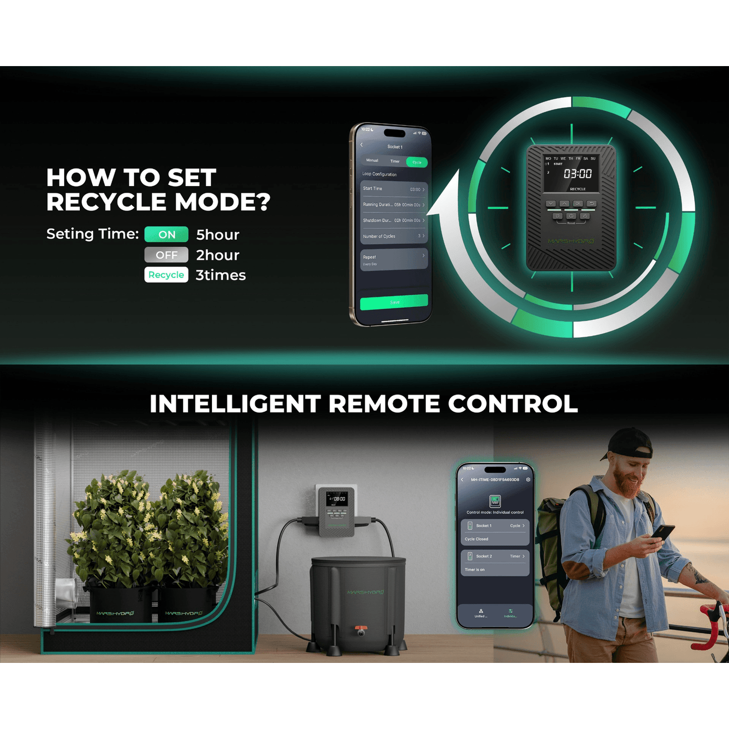 Mars Hydro iTime 2-in-1 Dual Outlet Smart Timer w/ App Control product image 10