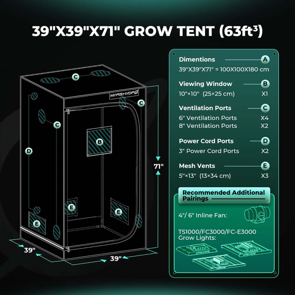 Mars Hydro FC 3000-EVO LED Grow Light + 3' x 3' Grow Tent + iFresh product image 11