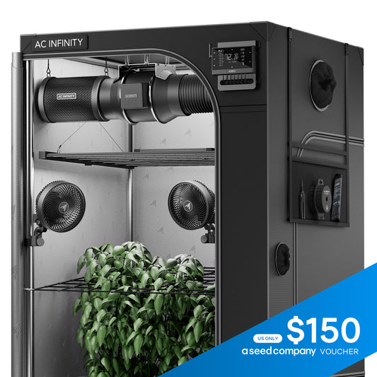 AC Infinity Advance Grow Tent System Pro 5x5, 6-Plant Kit, WiFi-Integrated Controls, Full Spectrum LM301H EVO LED Grow Light