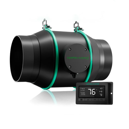Mars Hydro 6" Inline Duct Fan with Temperature and Humidity Controller