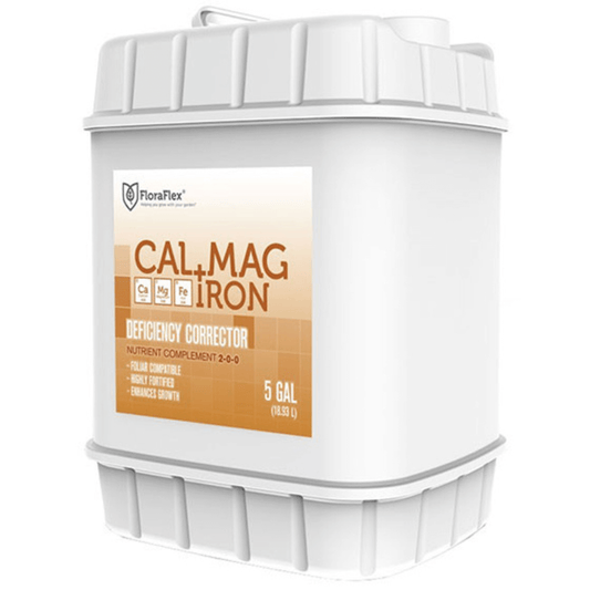 FloraFlex Cal + Mag + Iron Nutrients 5 Gallon Supplement for Plants Grown in Coco Coir, Rockwool, Correct Deficiencies