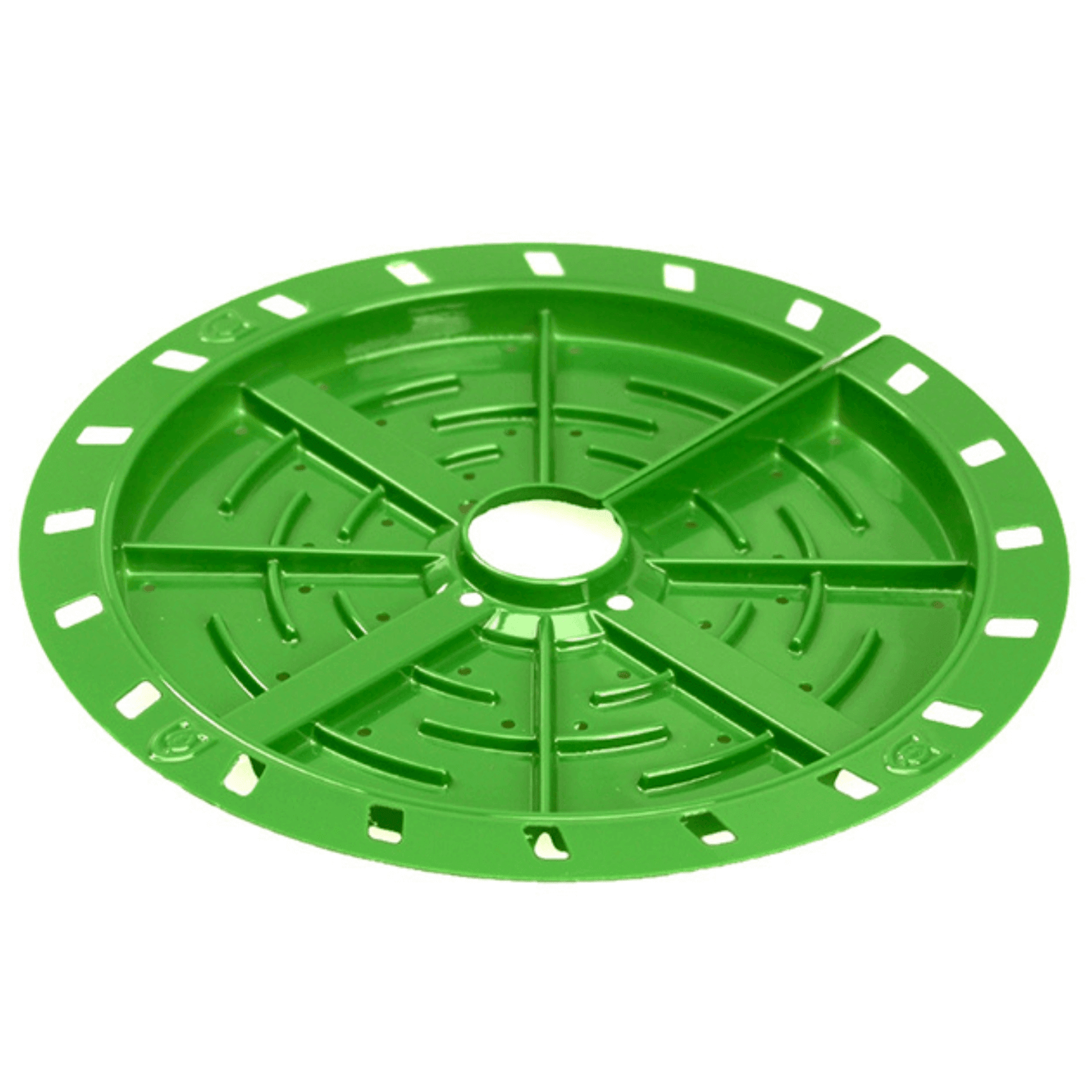 Green FloraFlex Matrix disc for 7.5" to 9" pots - 12 pack for efficient plant watering systems.