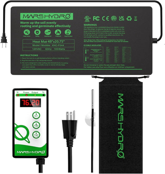 Mars Hydro 48" x 20.75" Seedling Heat Mat & Digital Thermostat Combo product image 1