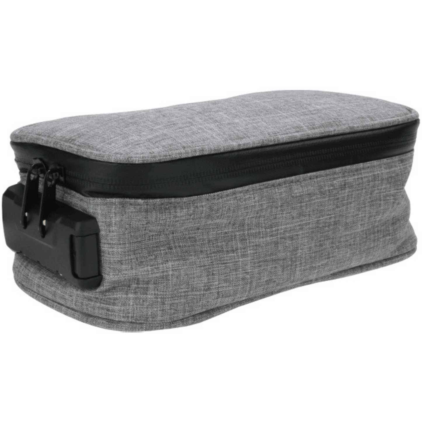 Funk Fighter Gray Lockable Stash Case with secure zipper, ideal for discreet storage.