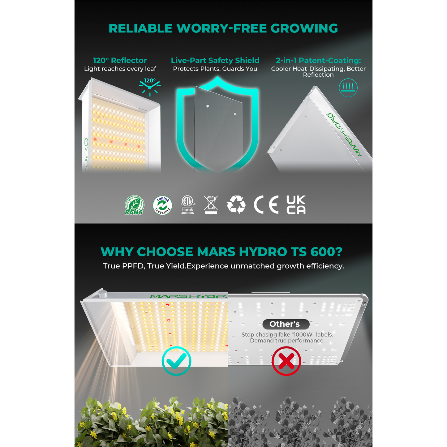 Mars Hydro TS 600 100W Full Spectrum LED Grow Light product image 21