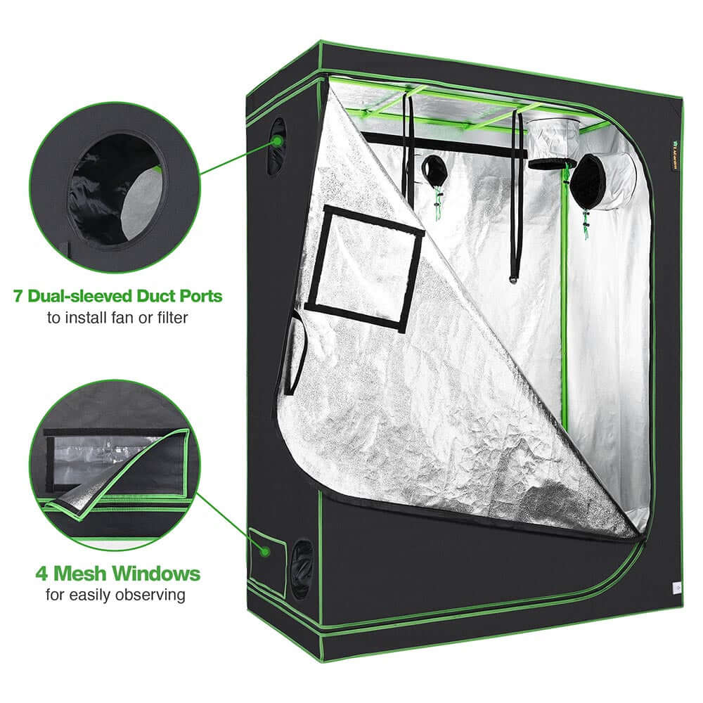 LAGarden Grow Tent 60"x32"x80" Reflective Indoor Hydroponic