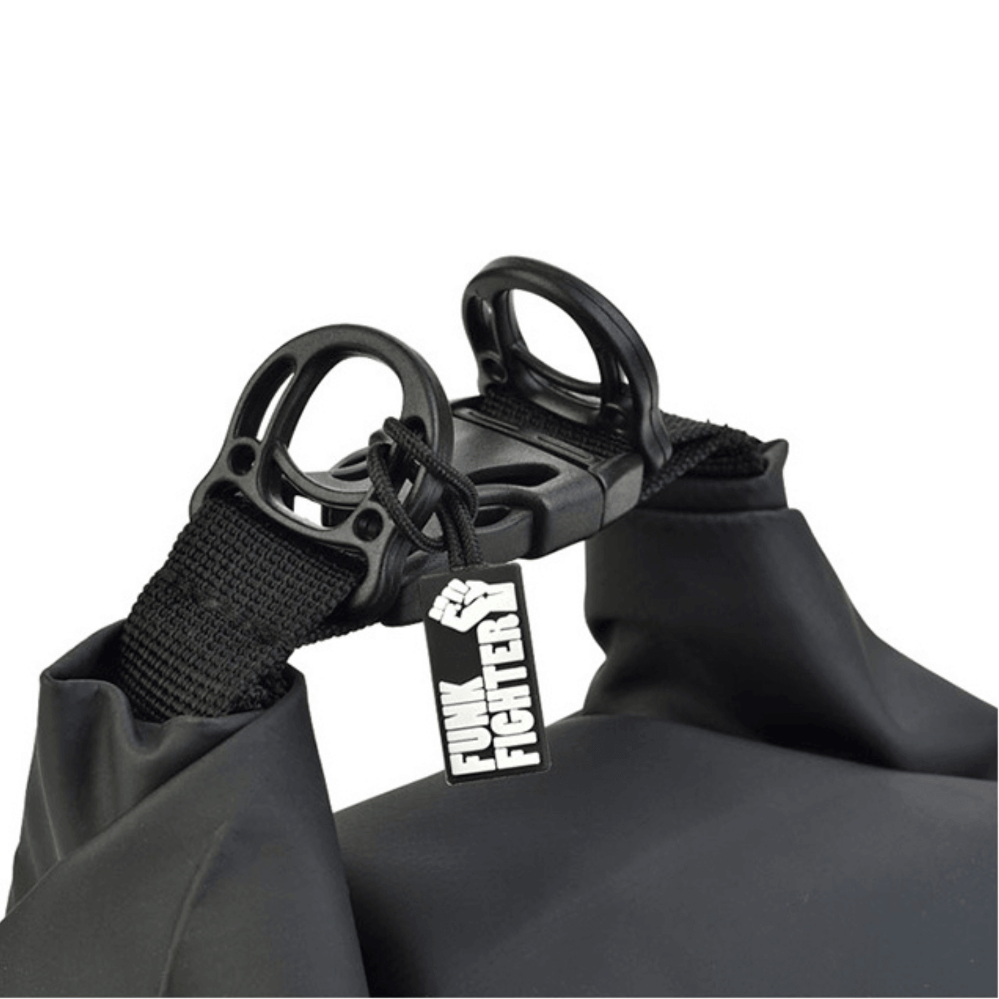 Funk Fighter 5L DIVER Bag with secure clamps and logo tag, ideal for odor protection and storage.