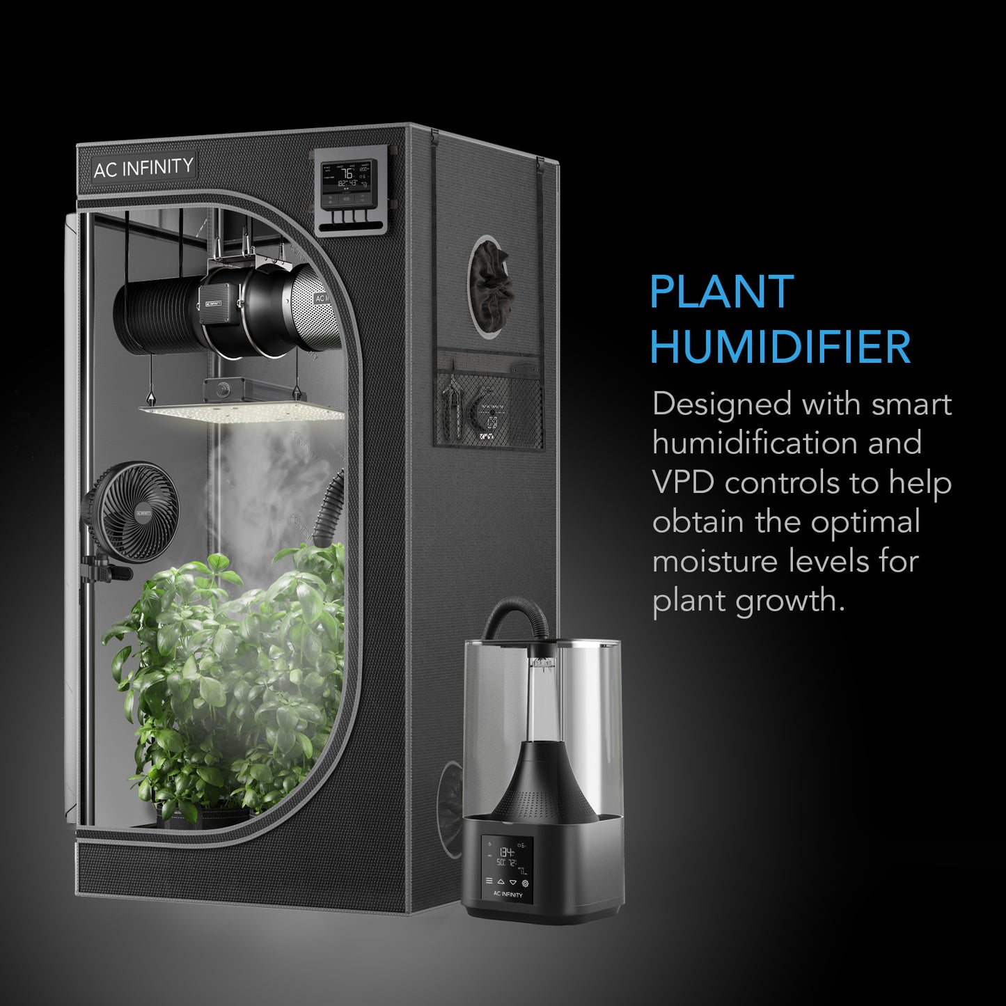 AC Infinity CLOUDFORGE T3 Environmental Plant Humidifier 4.5L Smart product image 2