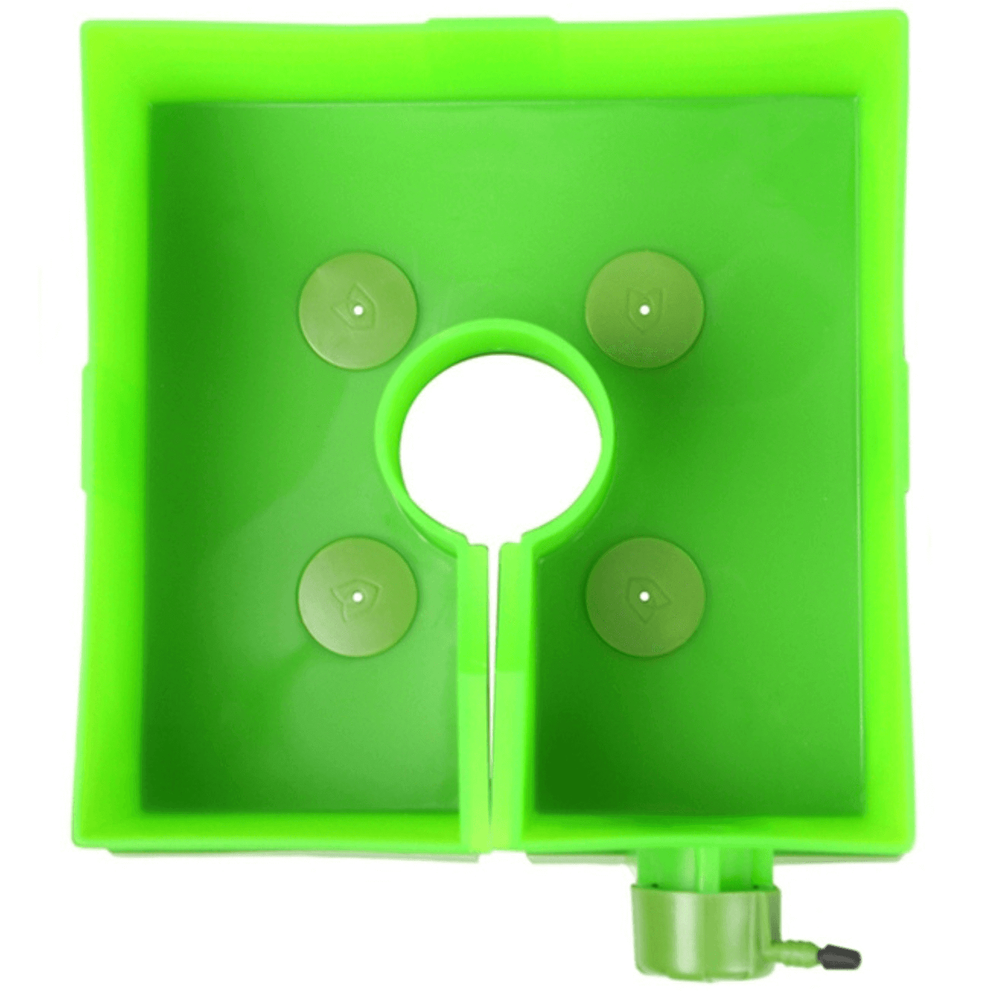 FloraFlex Square Flood and Drip Shield with Gravity Drippers, ideal for bloom stage gardening, offers precise feeding control.