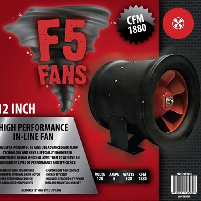 F5 Fans 12" Inline Duct Fan Climate Control product image 2