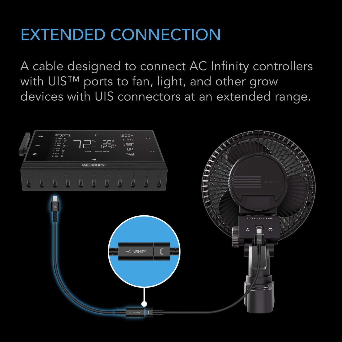 AC Infinity UIS Controller to Device Cable for Controller AI+ product image 2