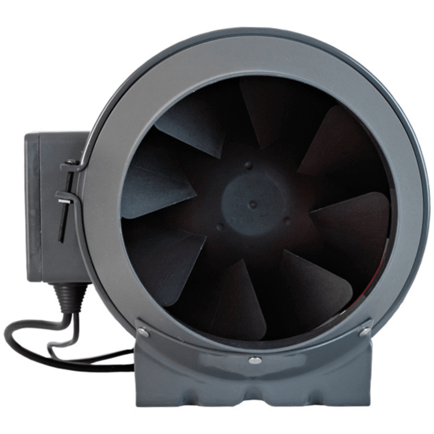 F5 Fans 6" Turbo EC Inline Duct Fan with 3000 RPM max speed and 381 CFM air flow, 3-Phase EC Motor, variable voltage 110-240V.