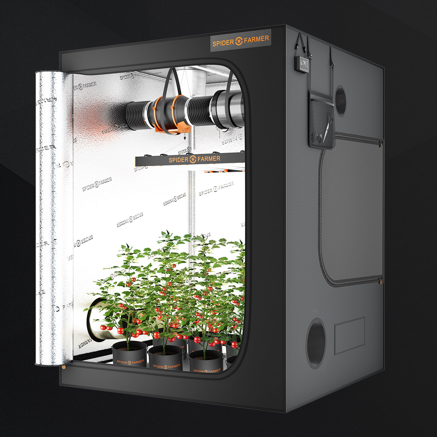 Spider Farmer 5' x 5' x 6' 8" (150 x 150 x 200 cm) Indoor Grow Tent