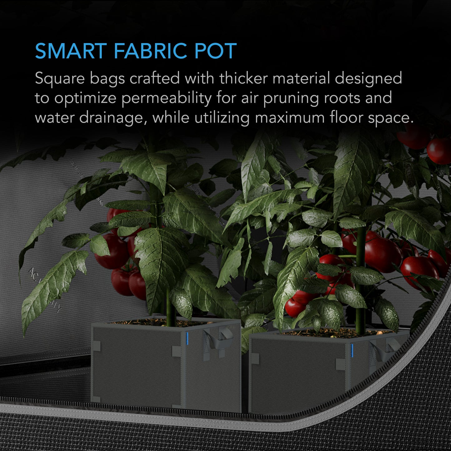 AC Infinity Heavy Duty Square Fabric Pots 7 Gallon 5-Pack product image 2