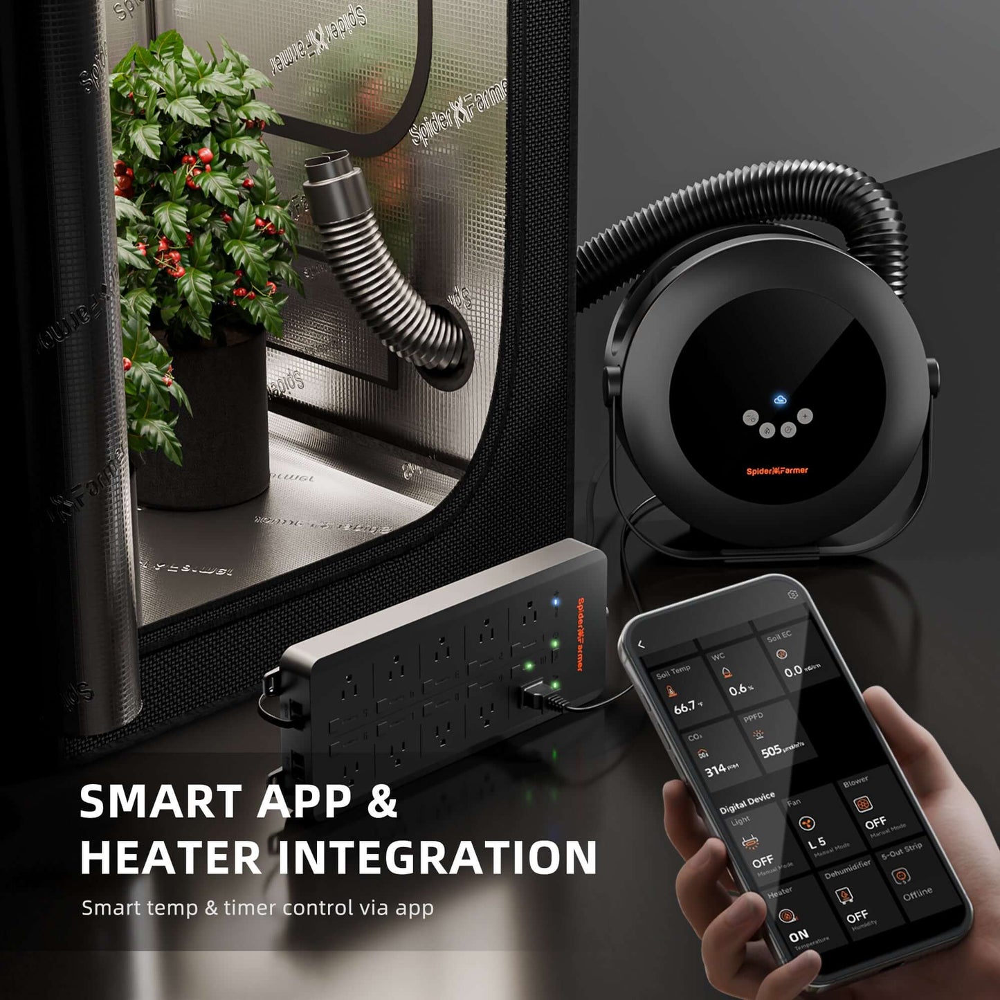 Spider Farmer Grow Tent Heater w/ Smart Temperature Control Auto product image 2