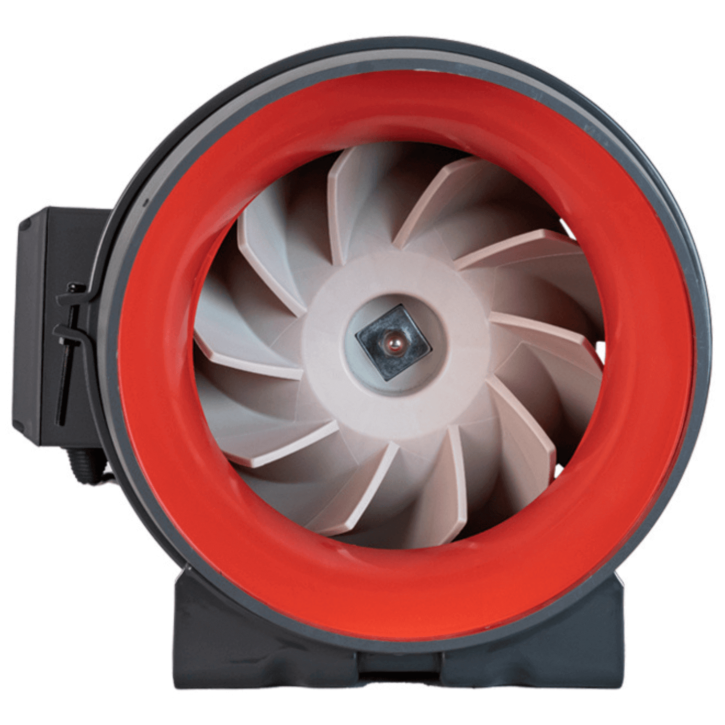 High-performance F5 Fans 10" Turbo EC Inline Duct Fan, 3-phase motor, with 1065 CFM max air flow, designed for optimal ventilation.