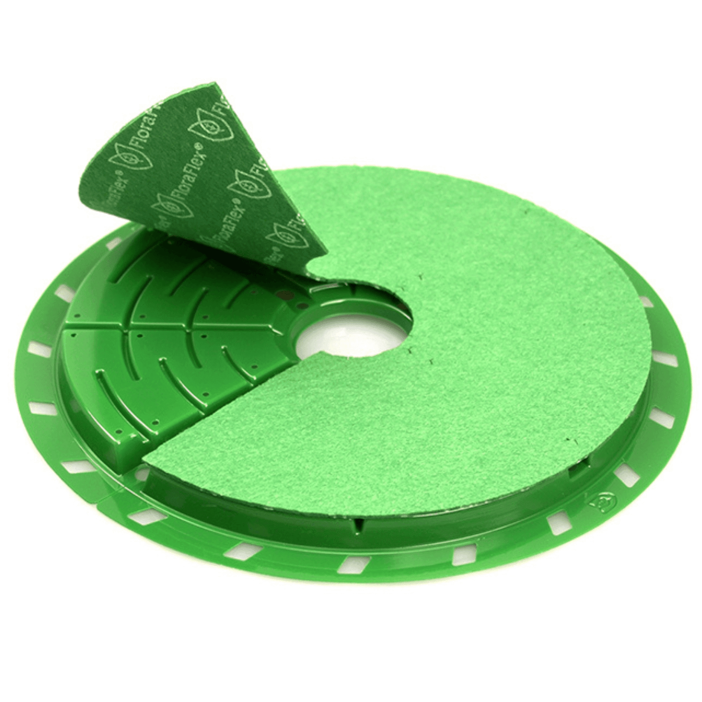 FloraFlex 9" Matrix Pad in green color showcasing innovative design for efficient watering in hydroponic systems.