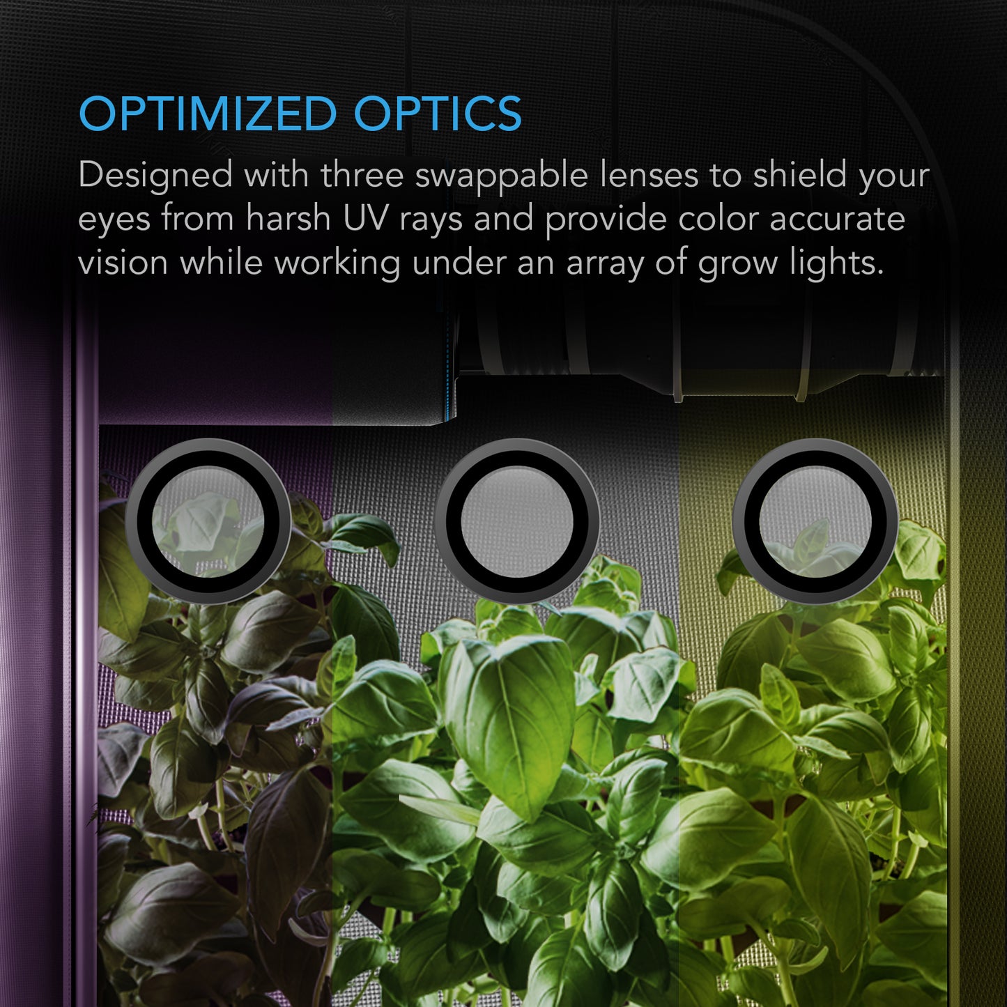 AC Infinity Grow Room Glasses w/ 3 Color Corrective Lenses product image 2