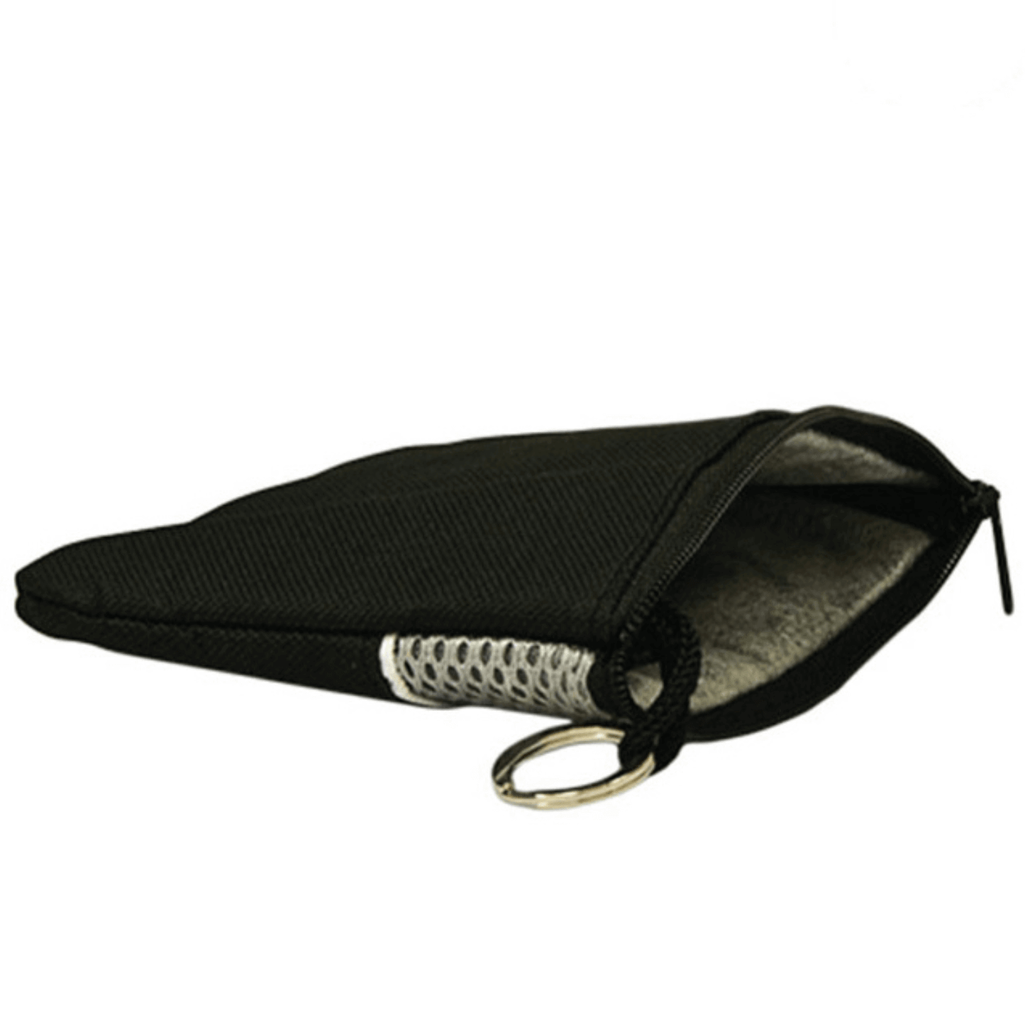 Funk Fighter Black DAILY Pocket Bag with zipper and keyring, ideal for odor control and secure storage.