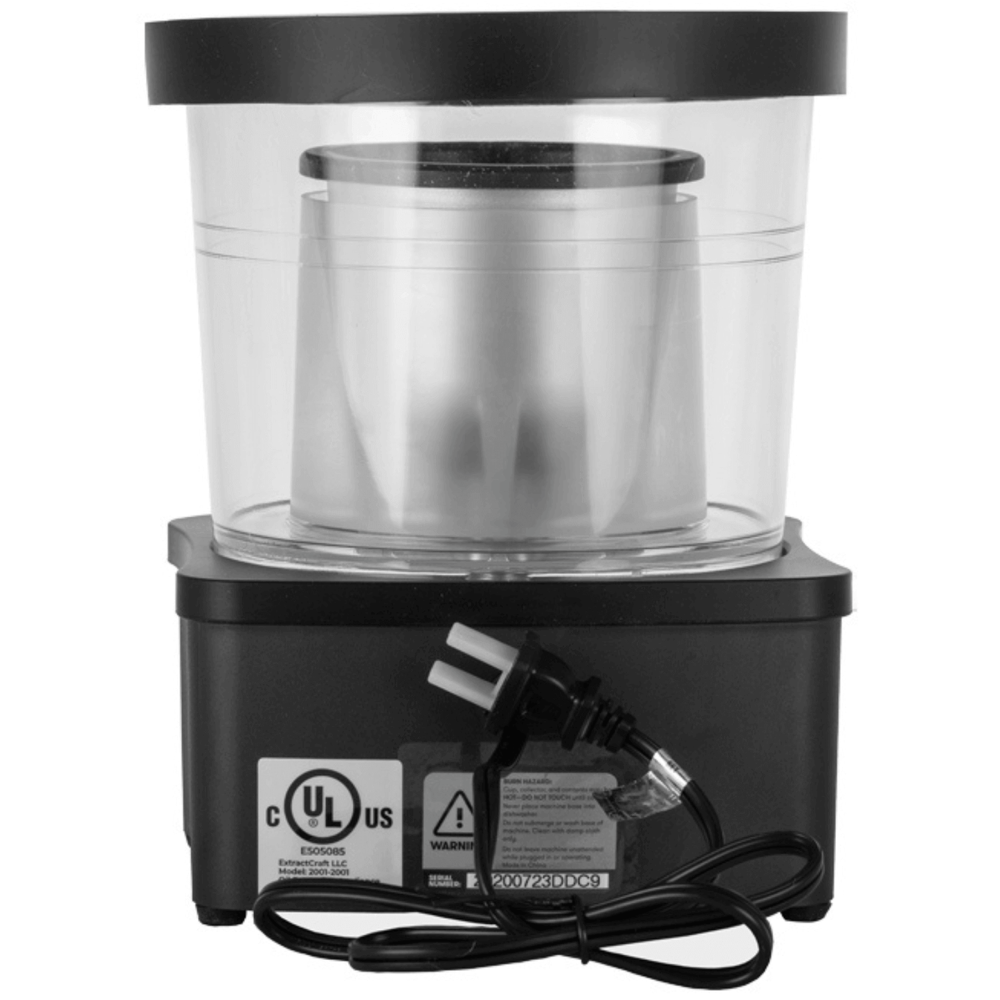 ExtractCraft The Source Turbo Oil Extractor with Teflon-Coated Crucible and power cord for essential oil extraction.