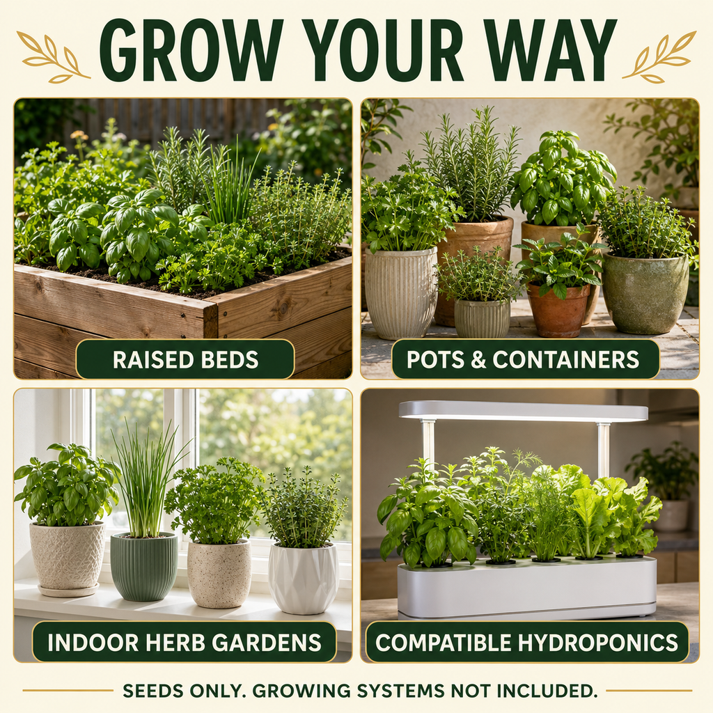 Gardeners Basics Popular Herb Seeds for Planting | 35 Variety Pack