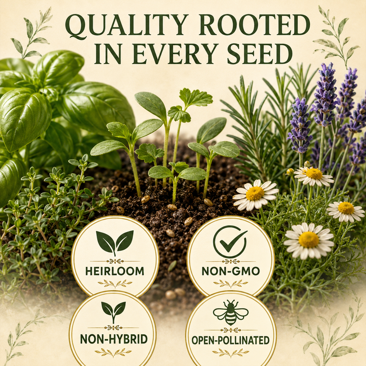 Gardeners Basics Popular Herb Seeds for Planting | 35 Variety Pack