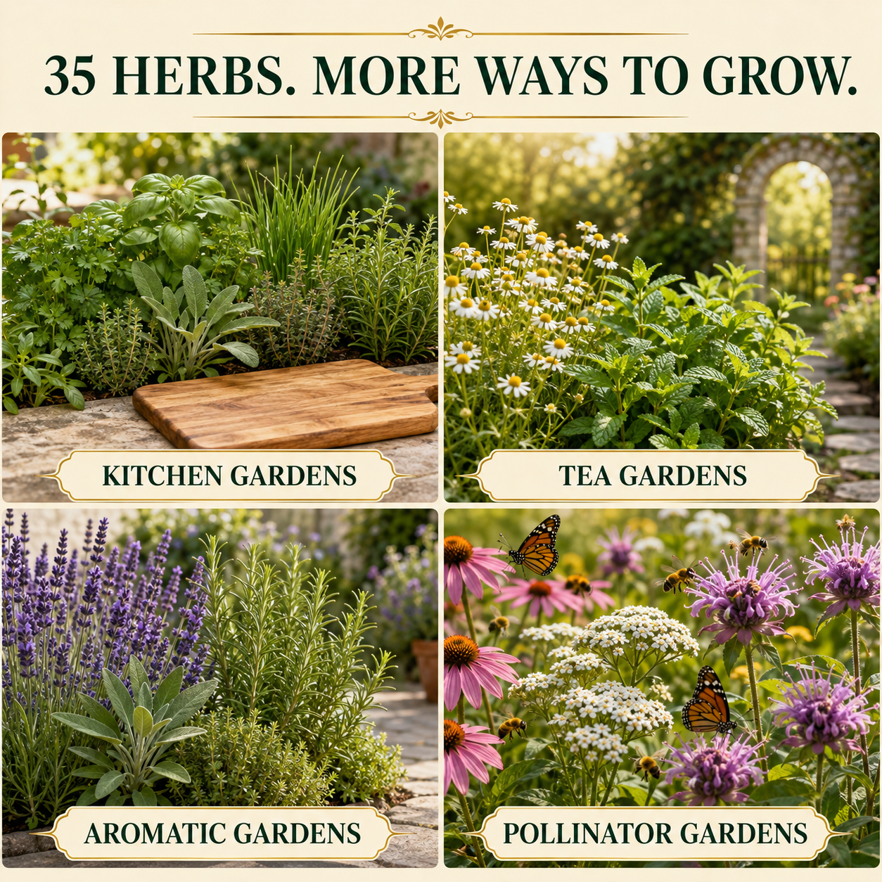 Gardeners Basics Popular Herb Seeds for Planting | 35 Variety Pack