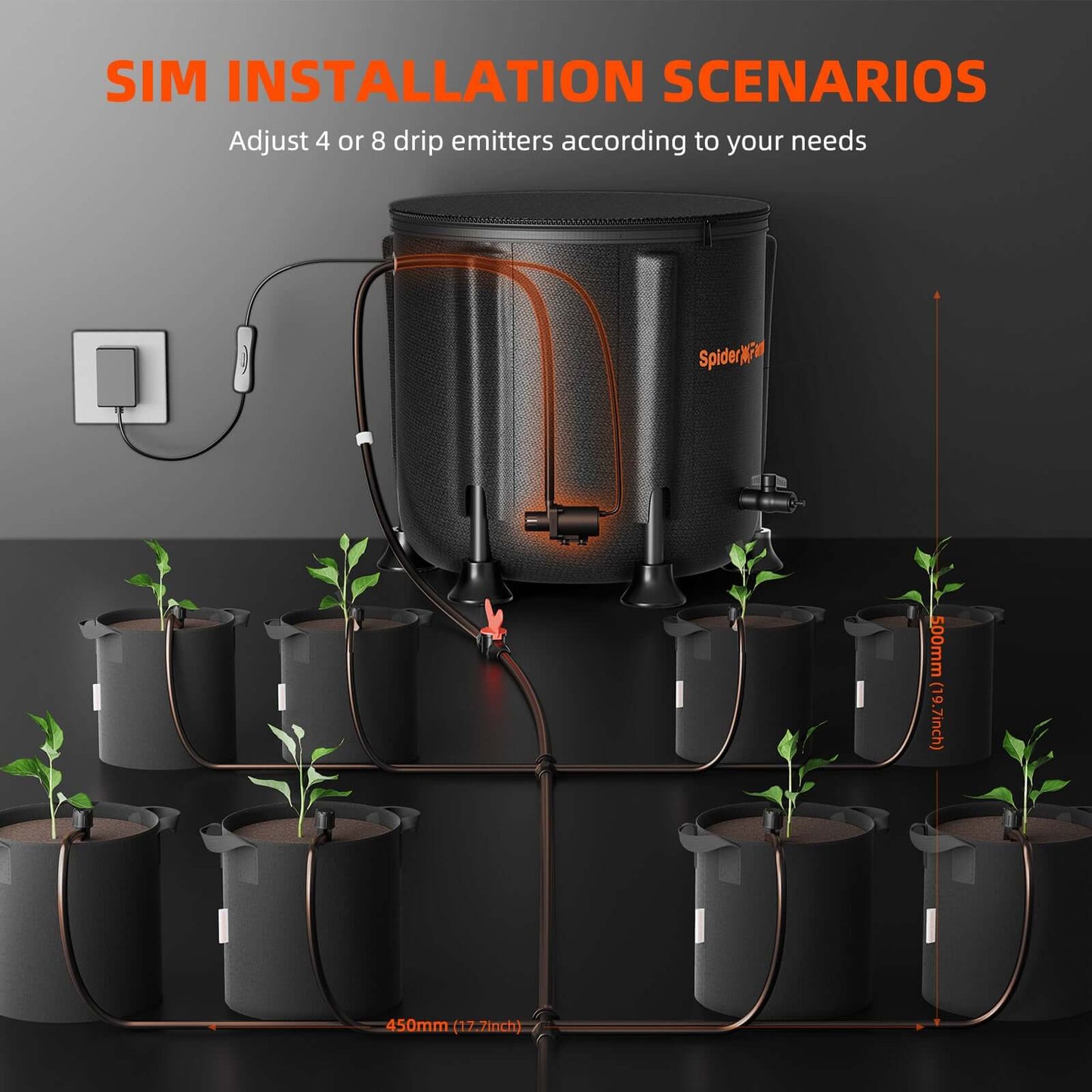 Spider Farmer Automatic Drip Irrigation System w/ Water Pump & 8 Drip product image 3