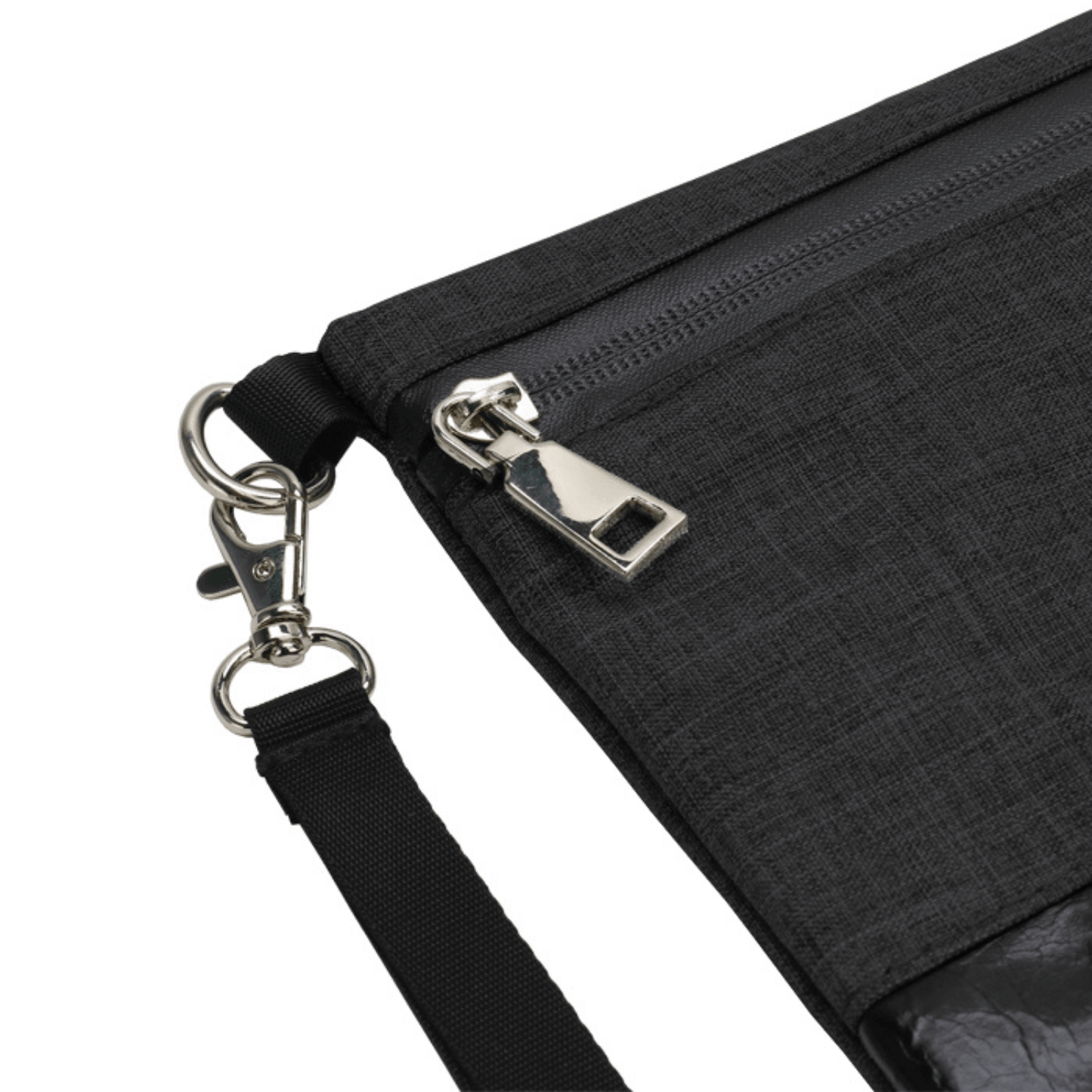 Funk Fighter Black Stash Pouch with secure zipper and strap, available at Grow Tents Depot with a price match guarantee.