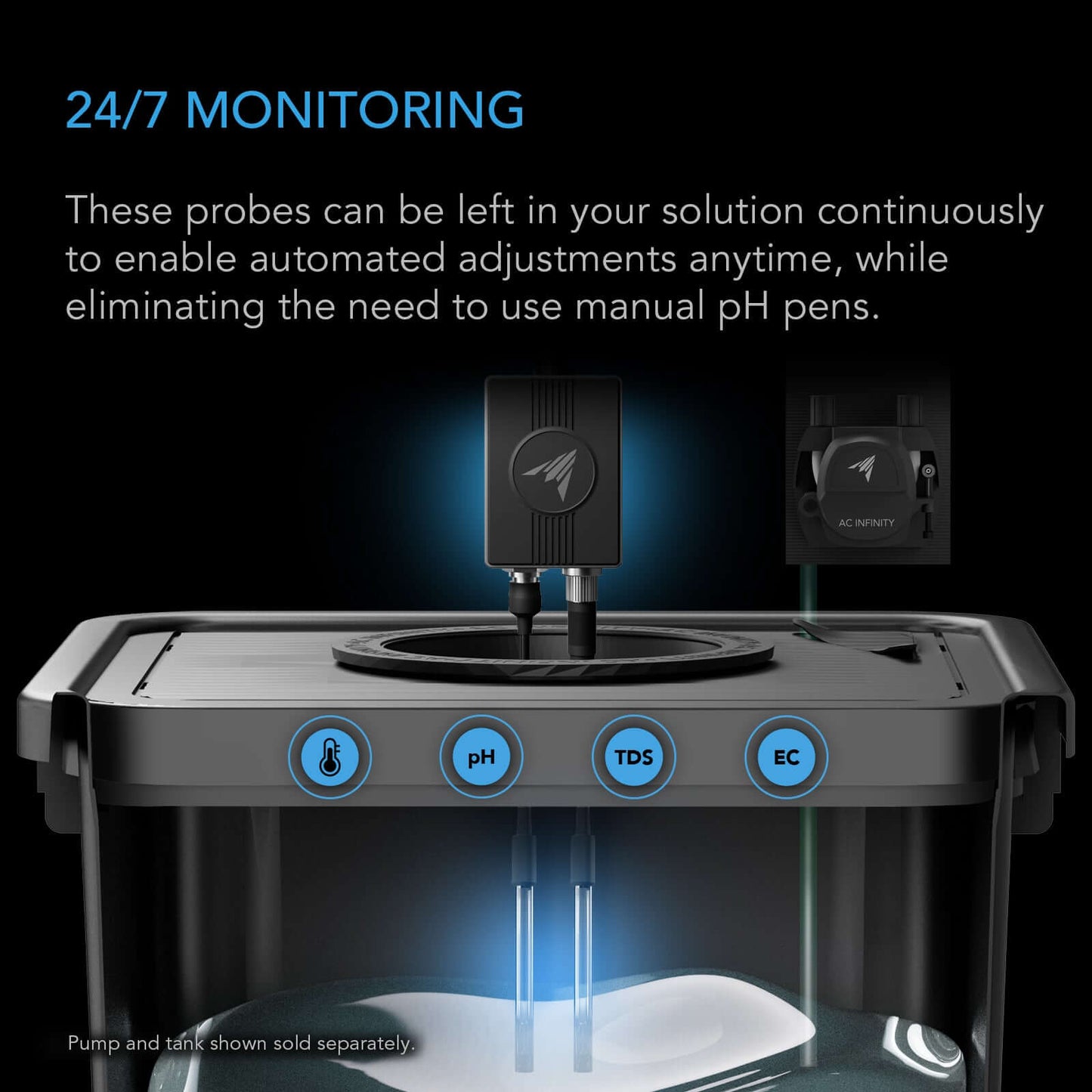 AC Infinity Hydro Sensor for Controller AI+ Precise pH EC TDS & Water product image 3