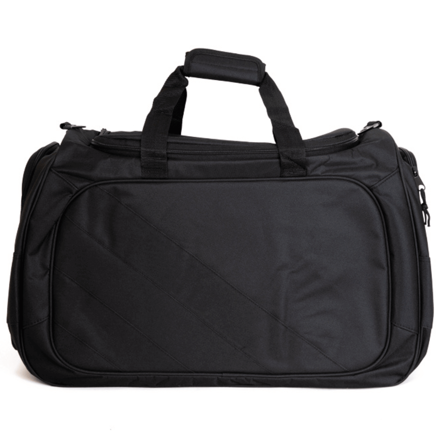 Black Funk Fighter L DAILY gym bag with handles, showcasing spacious design for effective odor control and gym storage.