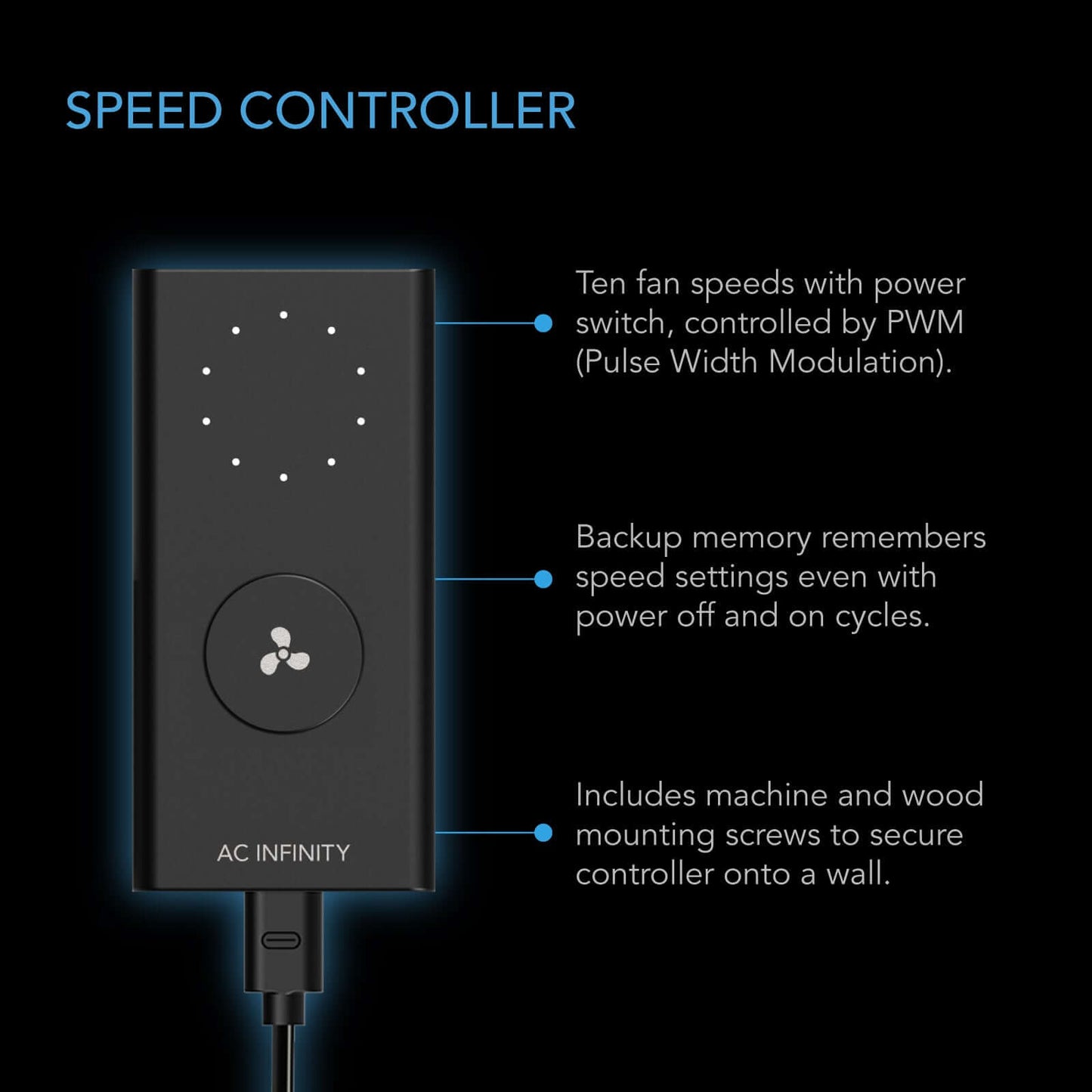 AC Infinity CLOUDLINE H4 Inline Fan w/ Speed Controller product image 3