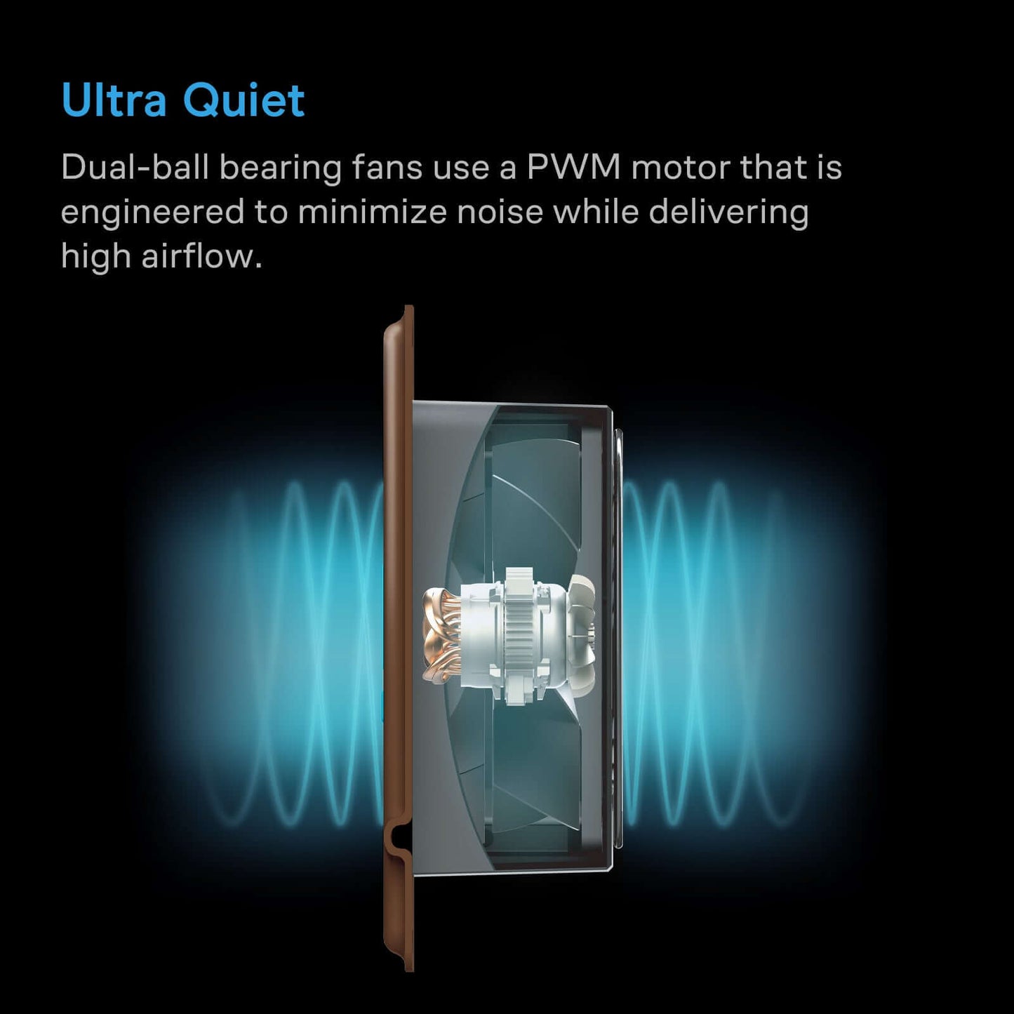 AC Infinity AIRTAP T4 Quiet Register Booster Fan System Brown Bronze product image 3
