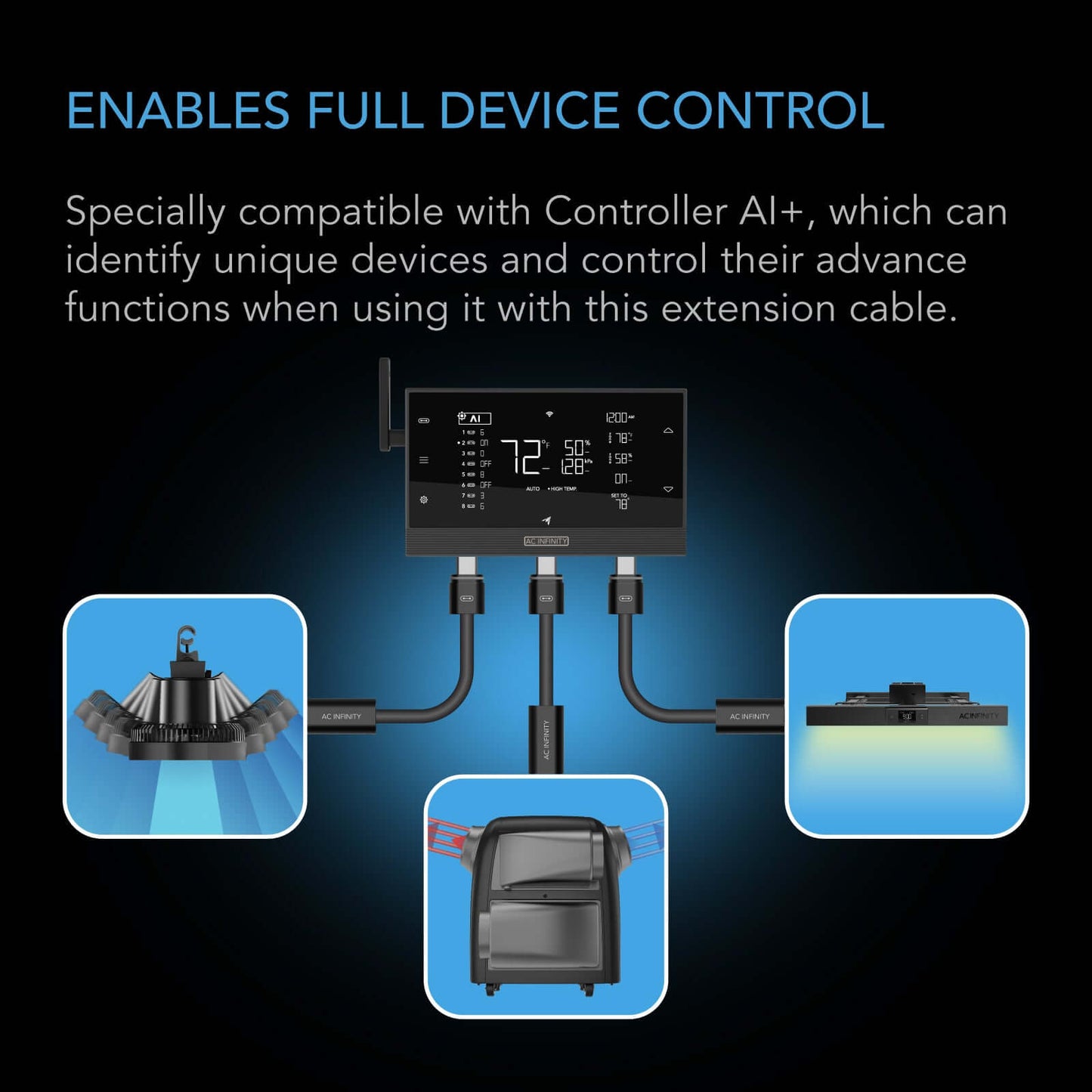 AC Infinity UIS Controller to Device Cable for Controller AI+ product image 3