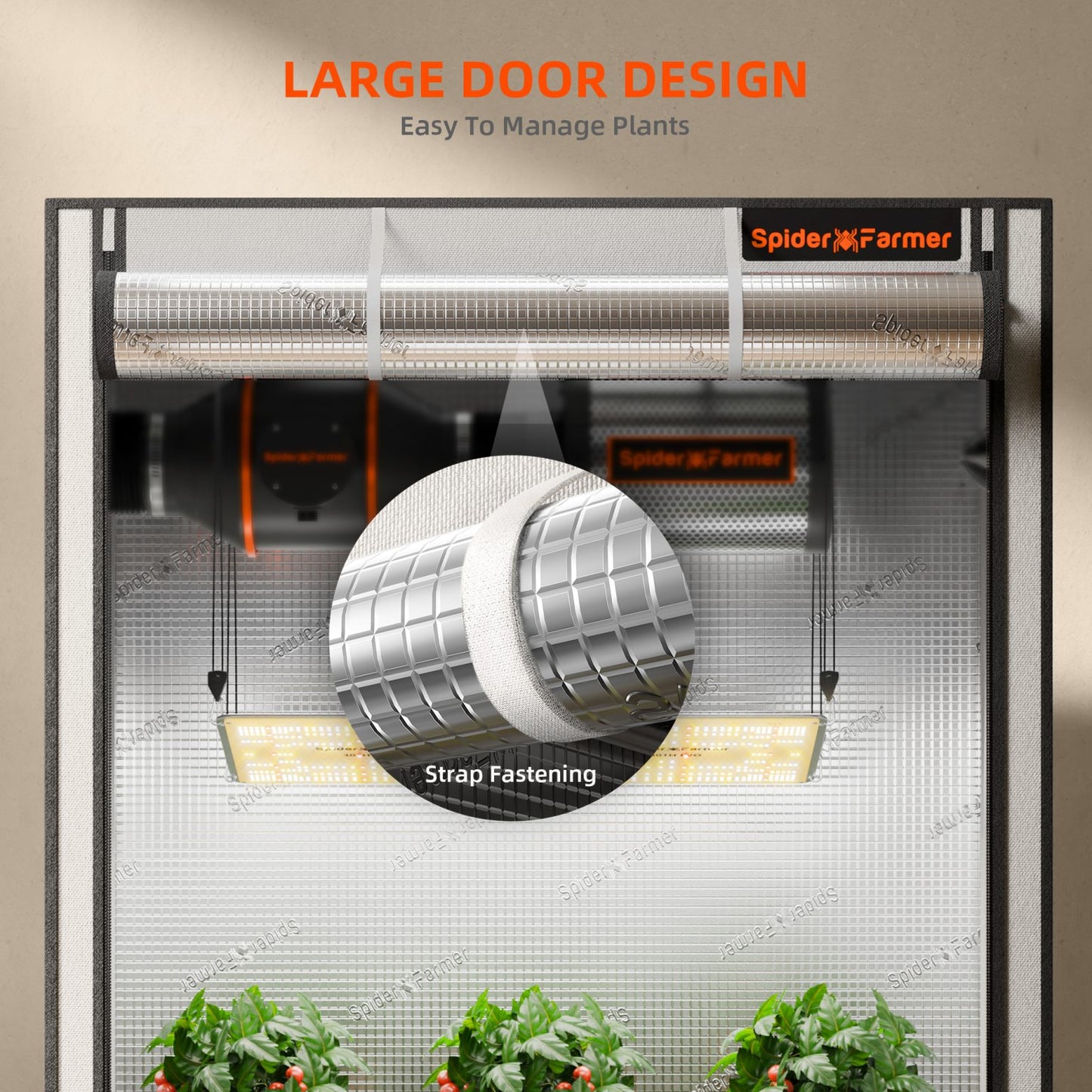 Spider Farmer 2' x 2' x 6' (60 x 60 x 180 cm) Pro White Indoor Grow Tent