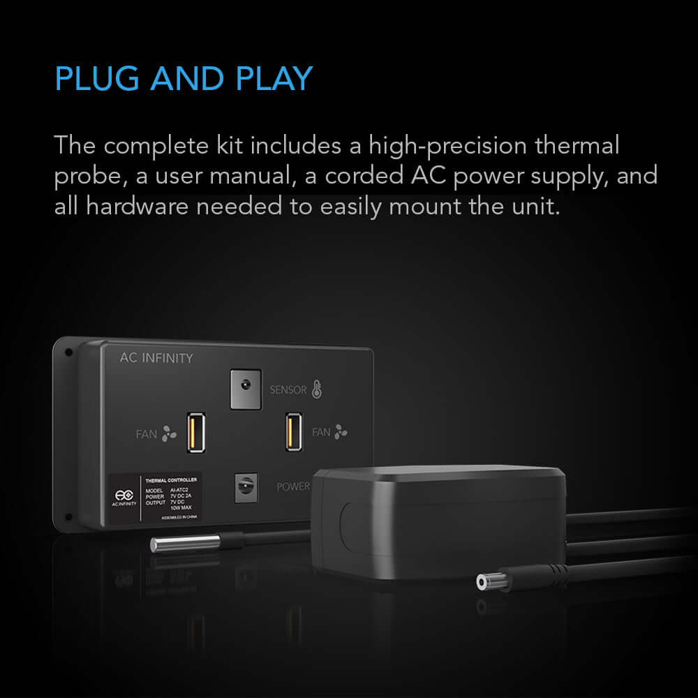 AC Infinity CONTROLLER 2 Intelligent Thermal Fan Controller Single product image 4
