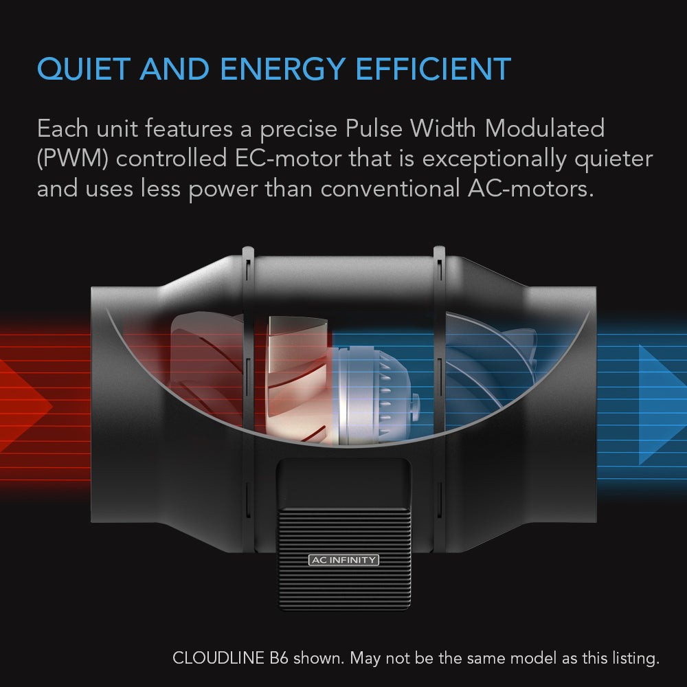AC Infinity CLOUDLINE LITE A8 Quiet Inline Fan w/ Speed Controller product image 4