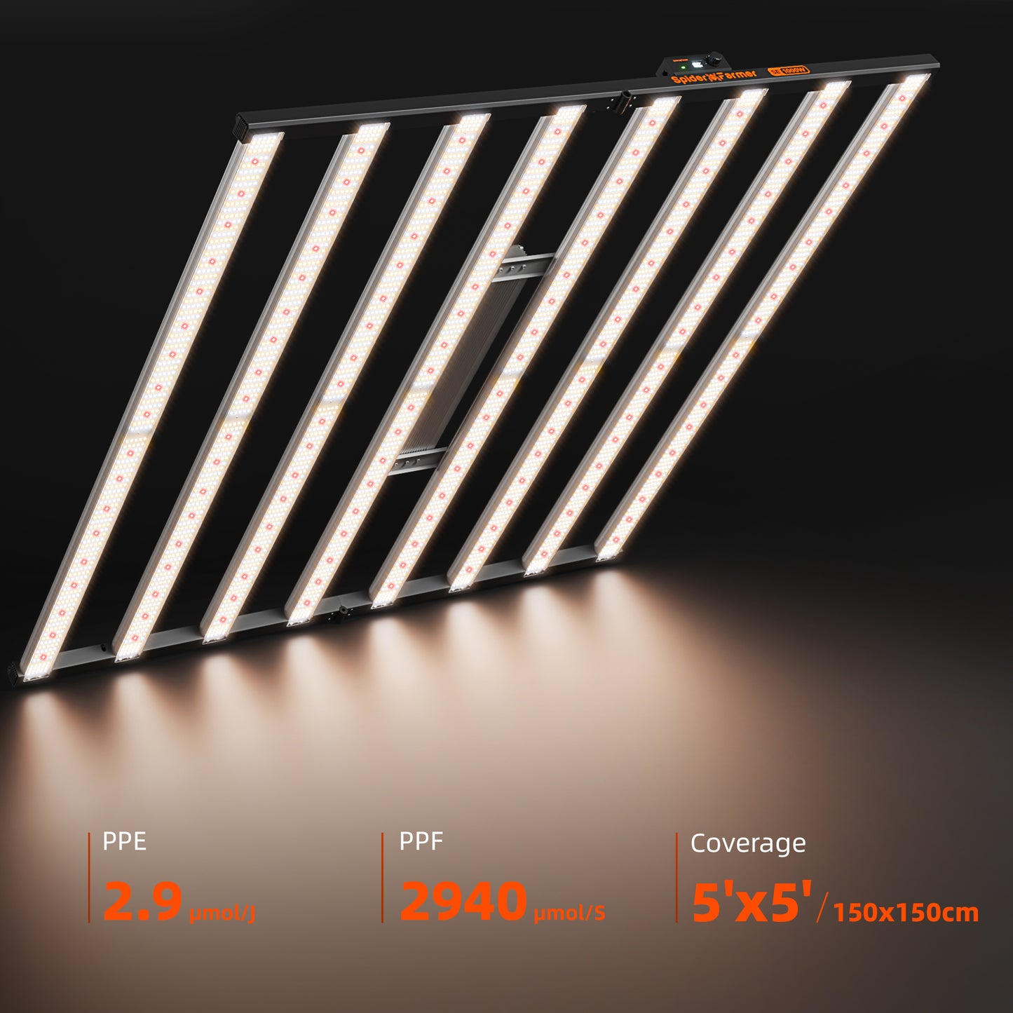 Spider Farmer SE1000W 1000W Dimmable Full Spectrum CO2 LED Grow Light product image 4