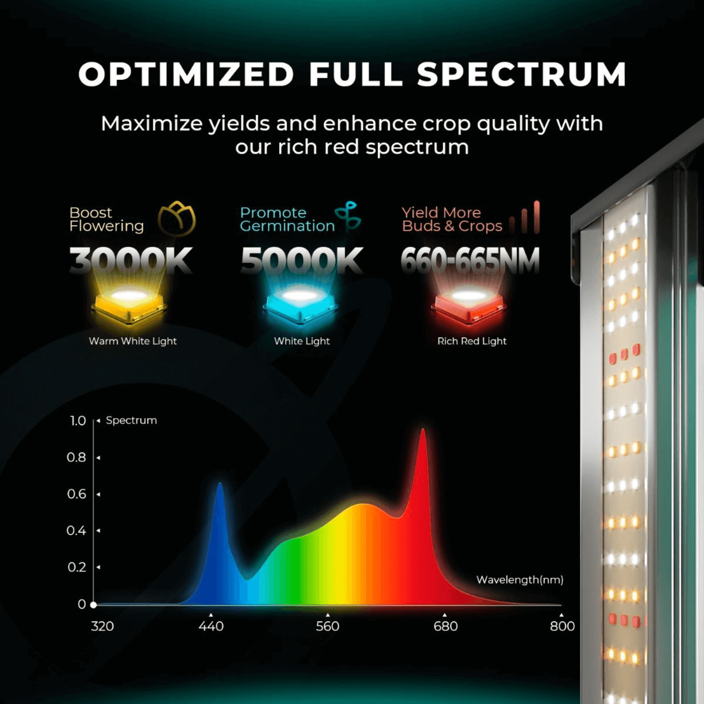 Mars Hydro FC1000W-EVO 1000W Smart Grow System Samsung LM301H LED Grow Light